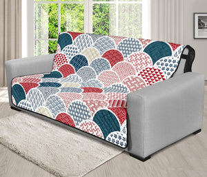 Japanese Geometric Pattern Print Futon Protector