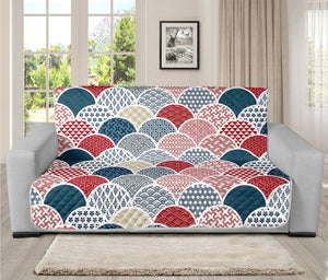 Japanese Geometric Pattern Print Futon Protector