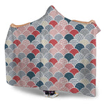 Japanese Geometric Pattern Print Hooded Blanket