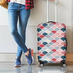 Japanese Geometric Pattern Print Luggage Cover