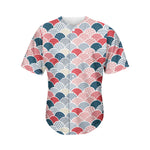 Japanese Geometric Pattern Print Men's Baseball Jersey