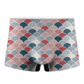 Japanese Geometric Pattern Print Men's Boxer Briefs