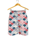 Japanese Geometric Pattern Print Men's Shorts
