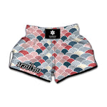 Japanese Geometric Pattern Print Muay Thai Boxing Shorts