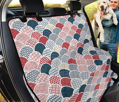 Japanese Geometric Pattern Print Pet Car Back Seat Cover
