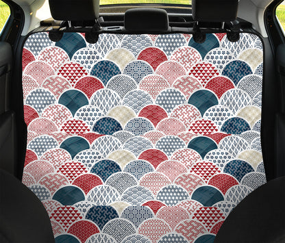 Japanese Geometric Pattern Print Pet Car Back Seat Cover