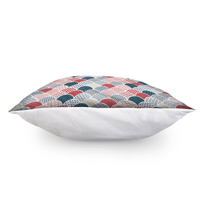 Japanese Geometric Pattern Print Pillow Cover