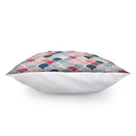 Japanese Geometric Pattern Print Pillow Cover