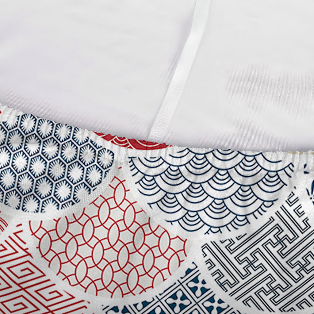 Japanese Geometric Pattern Print Sofa Cover