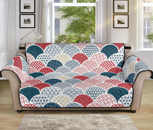 Japanese Geometric Pattern Print Sofa Protector