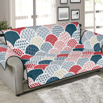 Japanese Geometric Pattern Print Sofa Protector