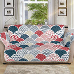 Japanese Geometric Pattern Print Sofa Protector