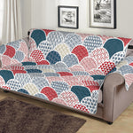 Japanese Geometric Pattern Print Sofa Protector