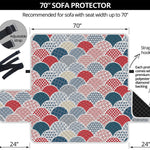 Japanese Geometric Pattern Print Sofa Protector