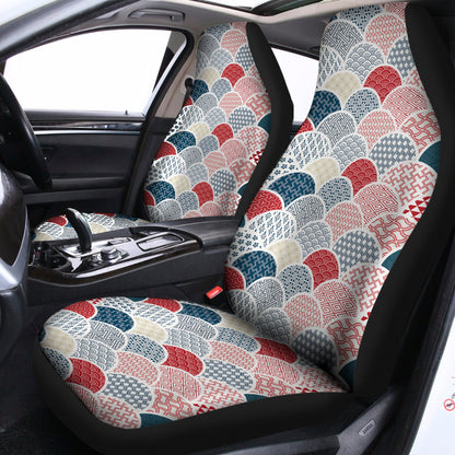 Japanese Geometric Pattern Print Universal Fit Car Seat Covers