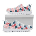 Japanese Geometric Pattern Print White Running Shoes