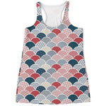 Japanese Geometric Pattern Print Women's Racerback Tank Top
