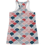 Japanese Geometric Pattern Print Women's Racerback Tank Top