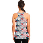 Japanese Geometric Pattern Print Women's Racerback Tank Top