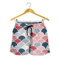 Japanese Geometric Pattern Print Women's Shorts