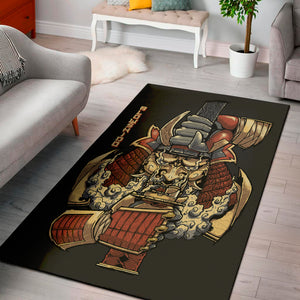 Japanese Ghost Samurai Print Area Rug