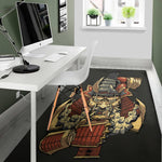 Japanese Ghost Samurai Print Area Rug