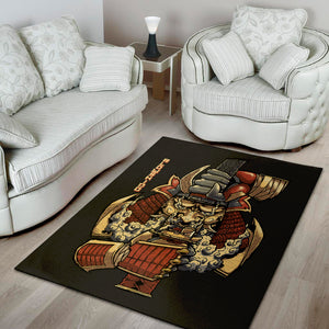 Japanese Ghost Samurai Print Area Rug