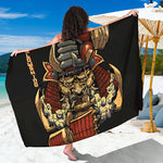 Japanese Ghost Samurai Print Beach Sarong Wrap