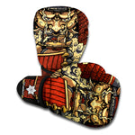 Japanese Ghost Samurai Print Boxing Gloves