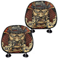 Japanese Ghost Samurai Print Car Headrest Covers