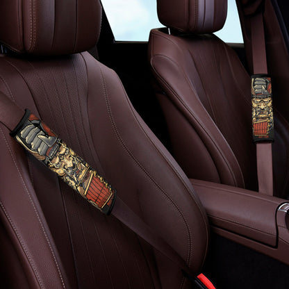 Japanese Ghost Samurai Print Car Seat Belt Covers