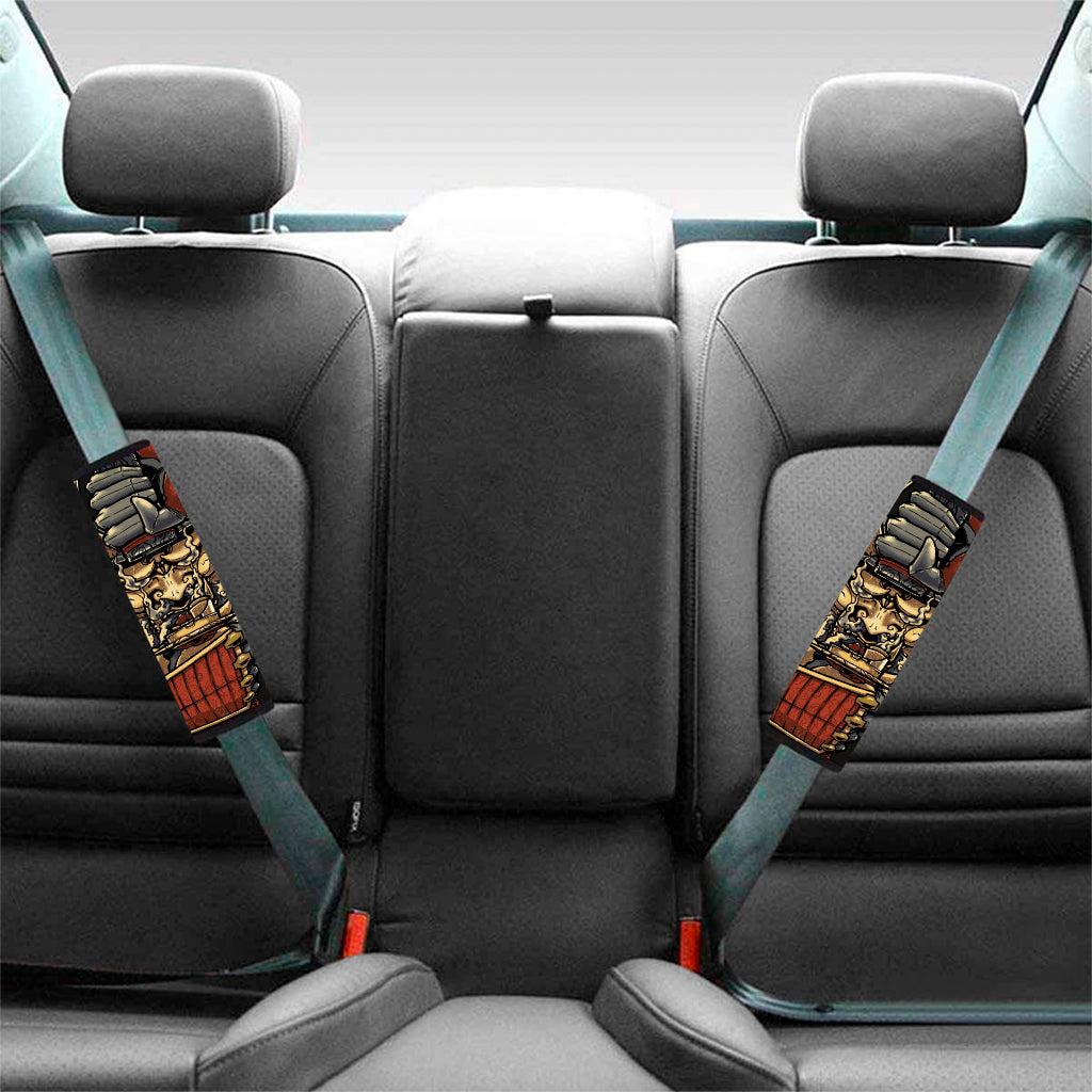 Japanese Ghost Samurai Print Car Seat Belt Covers