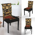 Japanese Ghost Samurai Print Dining Chair Slipcover