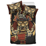 Japanese Ghost Samurai Print Duvet Cover Bedding Set