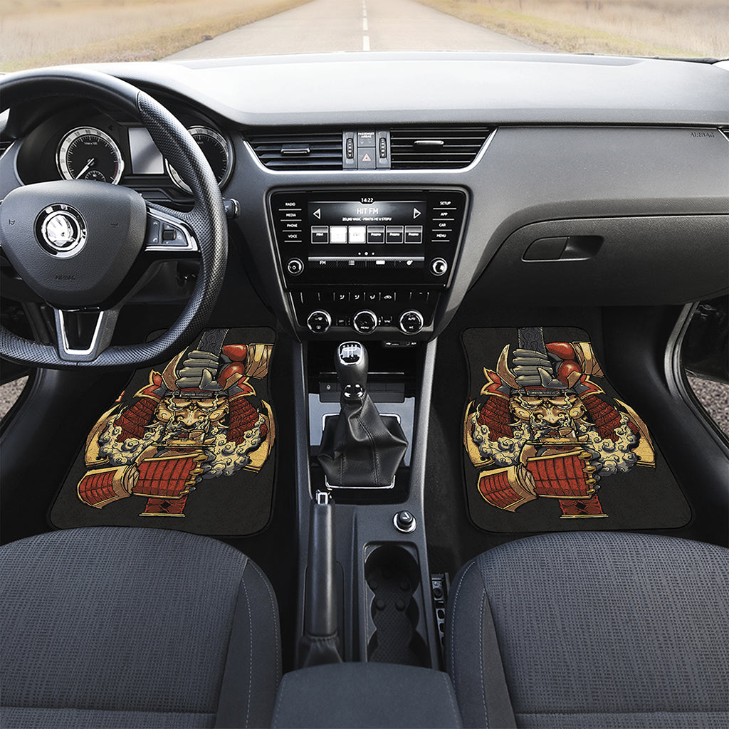 Japanese Ghost Samurai Print Front and Back Car Floor Mats
