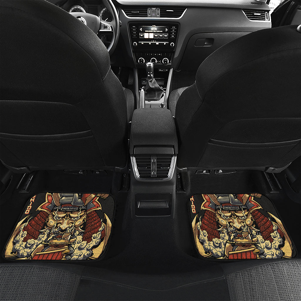 Japanese Ghost Samurai Print Front and Back Car Floor Mats