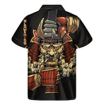 Japanese Ghost Samurai Print Men's Short Sleeve Shirt