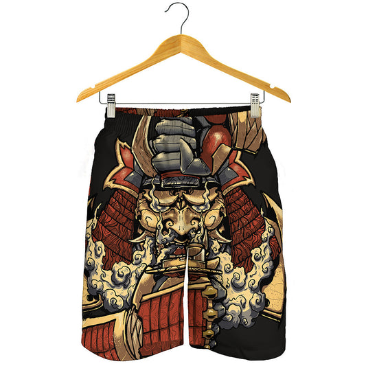 Japanese Ghost Samurai Print Men's Shorts