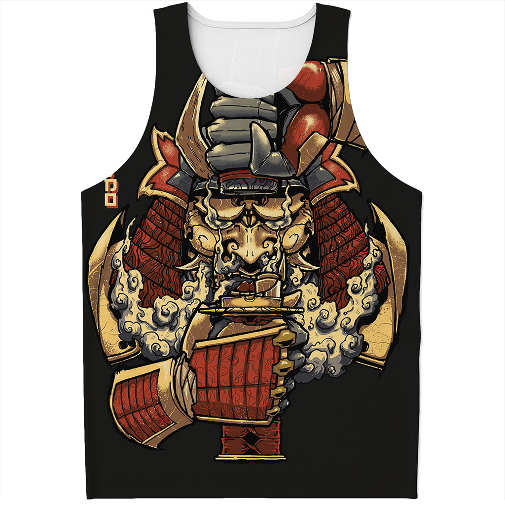 Japanese Ghost Samurai Print Men's Tank Top