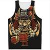 Japanese Ghost Samurai Print Men's Tank Top