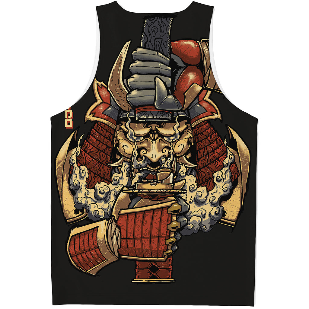 Japanese Ghost Samurai Print Men's Tank Top