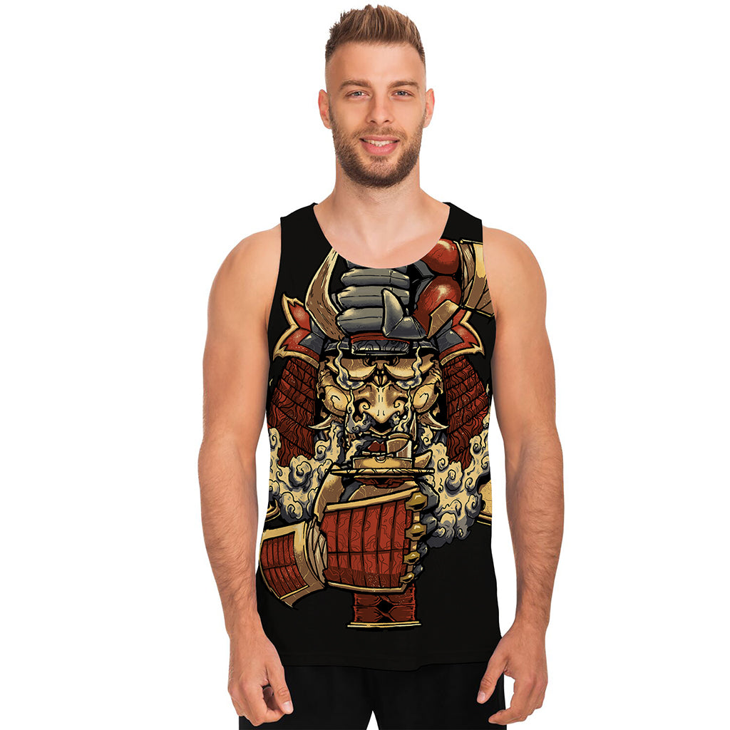 Japanese Ghost Samurai Print Men's Tank Top