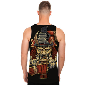 Japanese Ghost Samurai Print Men's Tank Top