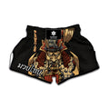 Japanese Ghost Samurai Print Muay Thai Boxing Shorts