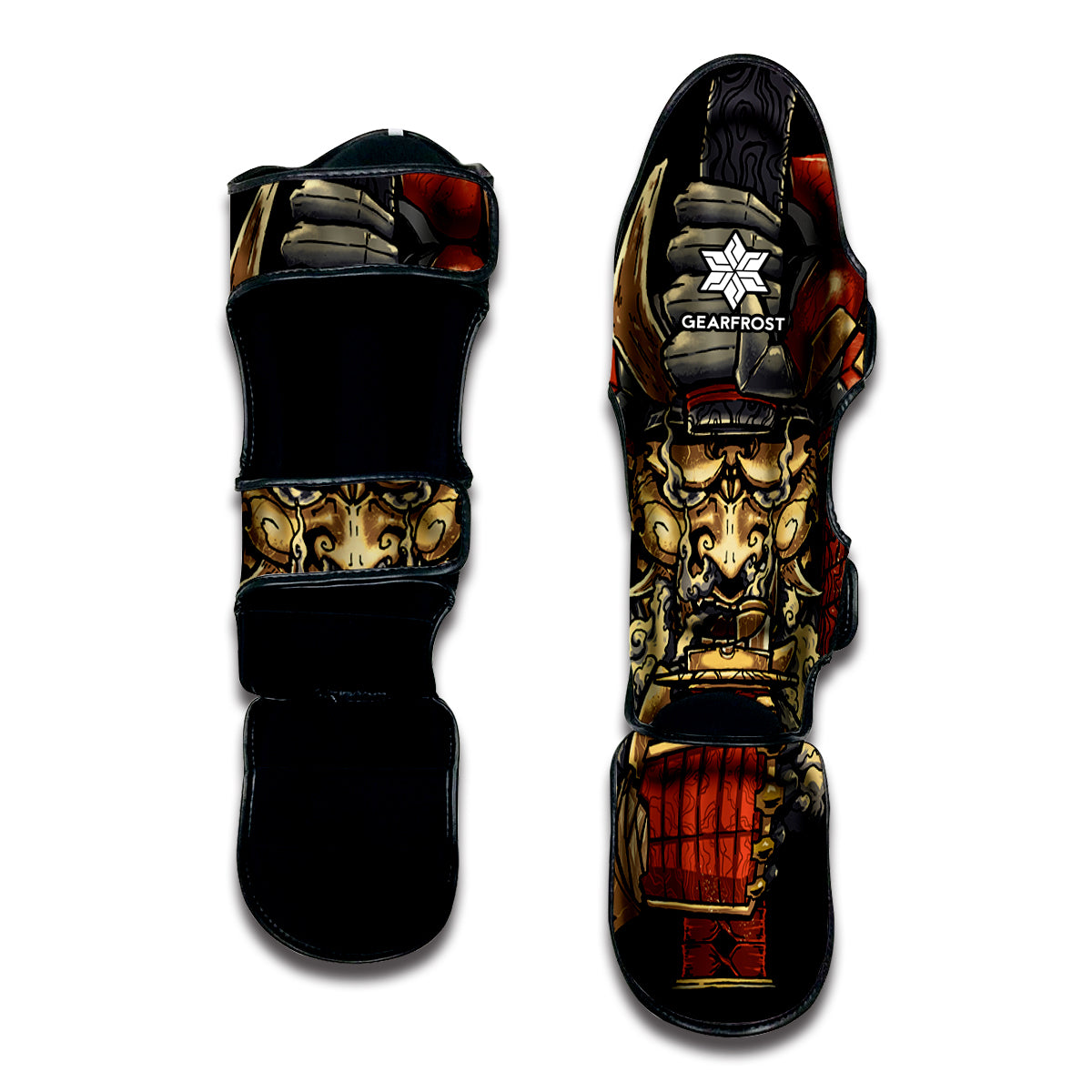 Japanese Ghost Samurai Print Muay Thai Shin Guard