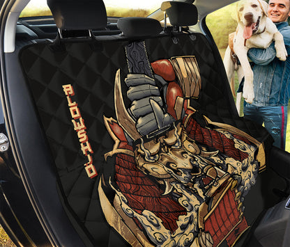 Japanese Ghost Samurai Print Pet Car Back Seat Cover