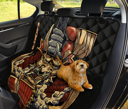 Japanese Ghost Samurai Print Pet Car Back Seat Cover