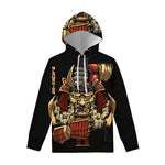 Japanese Ghost Samurai Print Pullover Hoodie