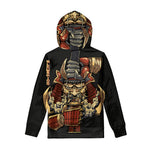 Japanese Ghost Samurai Print Pullover Hoodie