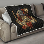 Japanese Ghost Samurai Print Quilt
